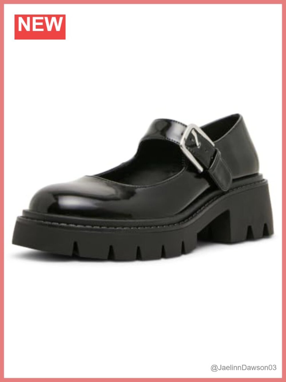 Marcela Mary Jane Loafer Block Heel Buckle